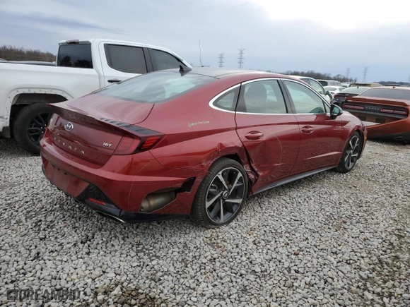 2023 Hyundai Sonata SEL Plus with VIN KMHL44J22PA270887, listed as a Copart auction lot 89155965 with 50,765 mi miles and Salvage Title. Bid and sale history available at carsss.com. Image 3.