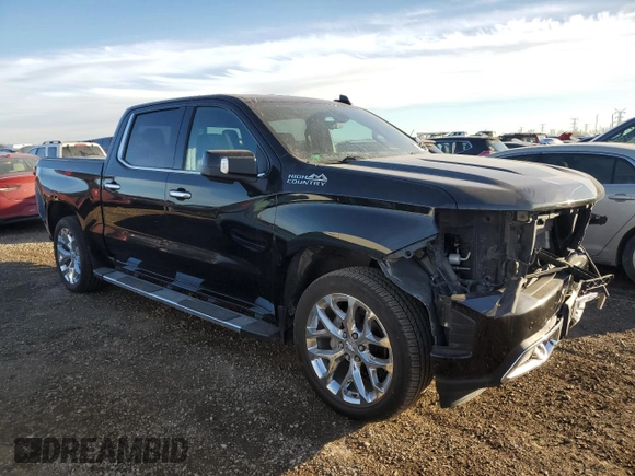 2020 Chevrolet Silverado 1500 High Country with VIN 3GCUYHED3LG259487, listed as a Copart auction lot 42452565 with 88,580 mi miles and Salvage Title. Bid and sale history available at carsss.com. Image 4.