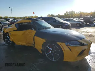 2022 Toyota GR Supra 3.0 with VIN WZ1DB0C09NW048030, listed as a Copart auction lot 62648894 with 0 mi miles and Non Repairable. Bid and sale history available at carsss.com. Image 4.