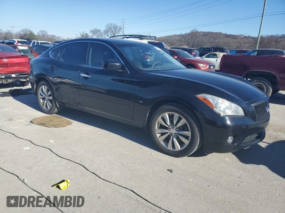 2014 Infiniti M37 with VIN JN1BY1AP2EM260101, listed as a Copart auction lot 82751744 with 142,099 mi miles and Salvage Title. Bid and sale history available at carsss.com. Image 4.