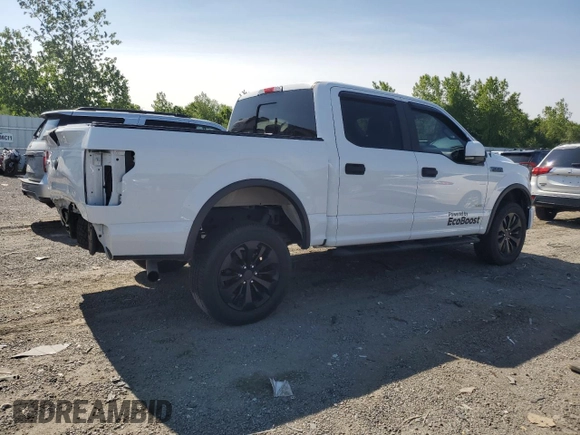 2017 Ford F-150 XL with VIN 1FTEW1EPXHFB15410, listed as a Copart auction lot 58523905 with 127,197 mi miles and Salvage title. Bid and sale history available at DreamBid. Image 3.