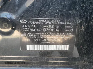 2015 Hyundai Elantra SE with VIN 5NPDH4AE3FH560618, listed as a Copart auction lot 56199255 with 43,760 mi miles and Salvage title. Bid and sale history available at DreamBid. Image 12.