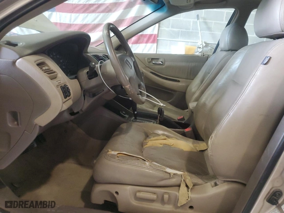 2001 Honda Accord Sdn EX w/Leather with VIN 1HGCG16561A000454, listed as a Copart auction lot 52585095 with 255,377 mi miles and Salvage Title. Bid and sale history available at carsss.com. Image 7.