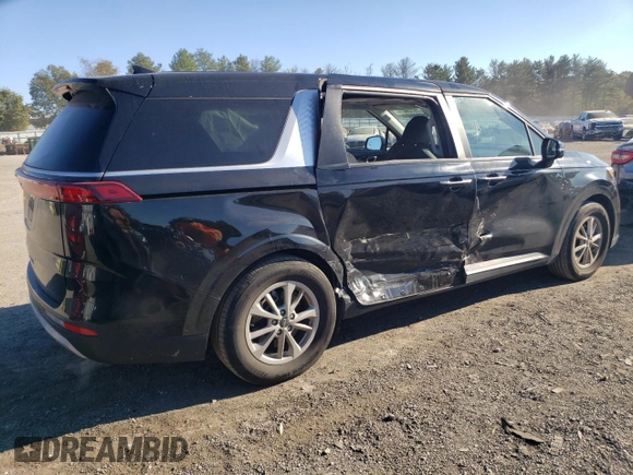 2023 Kia Carnival LX with VIN KNDNB4H32P6237635, listed as a Copart auction lot 76729874 with 26,412 mi miles and Salvage Title. Bid and sale history available at carsss.com. Image 3.