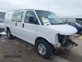 2011 Chevrolet Express Cargo Van with VIN 1GCWGFBA2B1154429, listed as a IAAI auction lot 41349126 with 224,043 mi miles. Bid and sale history available at carsss.com. Image 1.