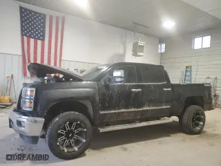 2014 Chevrolet Silverado 1500 LT with VIN 3GCUKREC4EG413190, listed as a Copart auction lot 49233565 with 107,378 mi miles and Salvage Title. Bid and sale history available at carsss.com. Image 1.