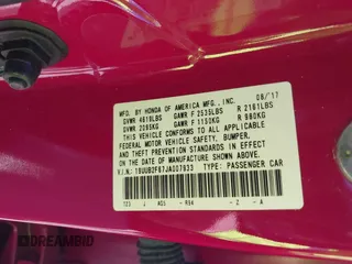 2018 Acura TLX w/A-SPEC Pkg with VIN 19UUB2F67JA007933, listed as a IAAI auction lot 41774816 with 68,823 mi miles. Bid and sale history available at carsss.com. Image 9.