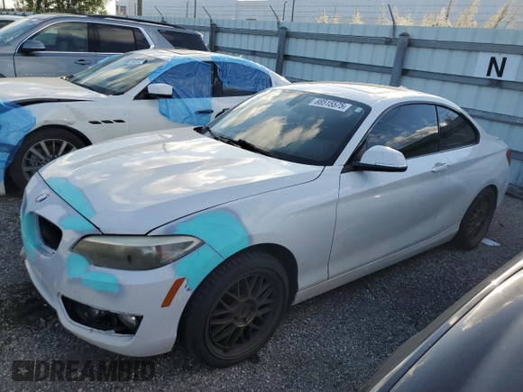 2015 BMW 2 Series 228i with VIN WBA1F5C52FV256575, listed as a Copart auction lot 88515575 with 127,012 mi miles and Salvage Title. Bid and sale history available at carsss.com. Image 1.