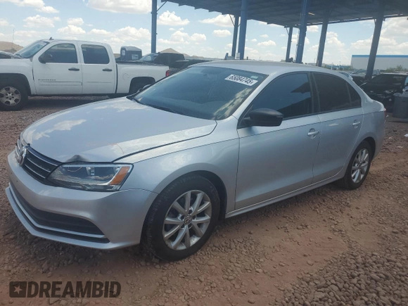 2015 Volkswagen Jetta SE with VIN 3VWD17AJ8FM265086, listed as a Copart auction lot 65084745 with 82,287 mi miles and Salvage title. Bid and sale history available at DreamBid. Image 1.