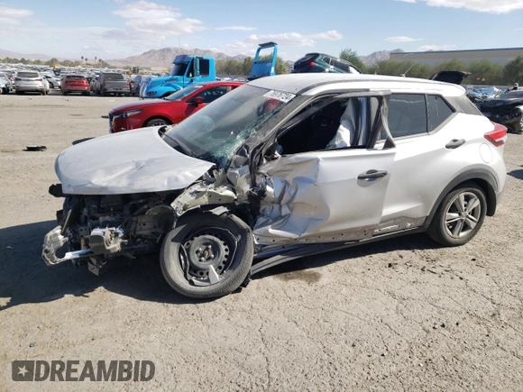 2020 Nissan Kicks S with VIN 3N1CP5BV2LL518247, listed as a Copart auction lot 51347345 with 46,000 mi miles and Salvage Title. Bid and sale history available at carsss.com. Image 1.