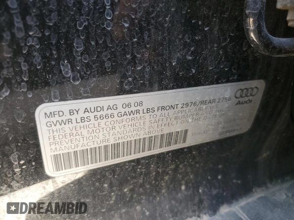2008 Audi S6 z VIN WAUDN74F58N157433, wystawiony jako Copart lot #73305654 z przebiegiem 157 941 mil mil oraz Czysty tytuł • Clean title. Historia ofert i sprzedaży dostępna na DreamBid. Obrazek 12.