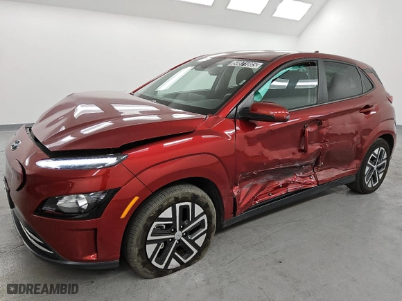 2023 Hyundai Kona Electric SE with VIN KM8K23AG1PU192561, listed as a Copart auction lot 50871085 with 21,931 mi miles and Non Repairable. Bid and sale history available at carsss.com. Image 1.