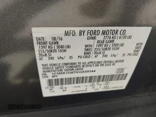 2017 Ford Explorer XLT with VIN 1FM5K7D87HGA59344, listed as a IAAI auction lot 41998969 with 139,110 mi miles and . Bid and sale history available at DreamBid. Image 9.