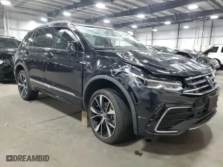 2022 Volkswagen Tiguan SEL R-Line with VIN 3VV4B7AX9NM141266, listed as a Copart auction lot 85086634 with 20,465 mi miles and Salvage Title. Bid and sale history available at carsss.com. Image 4.