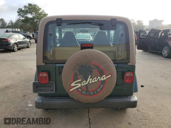 2001 Jeep Wrangler Sahara with VIN 1J4FA59SX1P367130, listed as a Copart auction lot 85755344 with 112,201 mi miles and Clean Title. Bid and sale history available at carsss.com. Image 6.