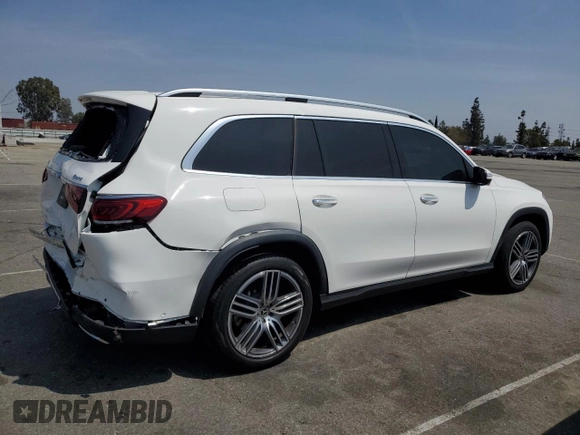 2023 Mercedes-Benz GLS 450 with VIN 4JGFF5KE8PA992127, listed as a Copart auction lot 54392115 with 29,915 mi miles and Salvage Title. Bid and sale history available at DreamBid. Image 3.