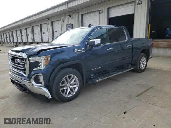 2021 GMC Sierra 1500 SLT z VIN 3GTU9DET5MG216851, wystawiony jako Copart lot #50587485 z przebiegiem 54 929 mil mil oraz Szkoda całkowita • Salvage title. Historia ofert i sprzedaży dostępna na DreamBid. Obrazek 1.
