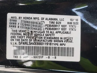 2011 Honda Odyssey EX with VIN 5FNRL5H4XBB011918, listed as a IAAI auction lot 42056043 with 201,821 mi miles and . Bid and sale history available at carsss.com. Image 9.