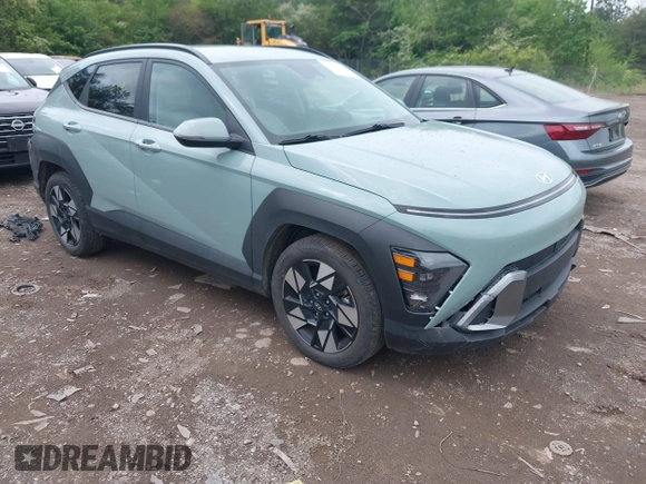 2024 Hyundai Kona SEL with VIN KM8HB3AB3RU129060, listed as a IAAI auction lot 42119922 with 34,334 mi miles. Bid and sale history available at carsss.com. Image 1.
