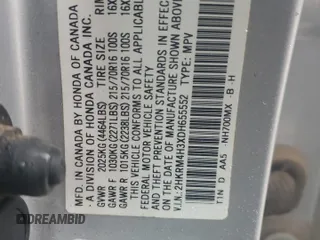 2013 Honda CR-V LX with VIN 2HKRM4H3XDH655552, listed as a Copart auction lot 57607065 with 159,871 mi miles and Salvage title. Bid and sale history available at DreamBid. Image 13.