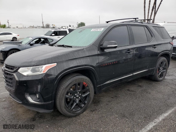 2018 Chevrolet Traverse Premier with VIN 1GNERKKW4JJ264317, listed as a Copart auction lot 47233215 with 101,721 mi miles and Salvage Title. Bid and sale history available at carsss.com. Image 1.