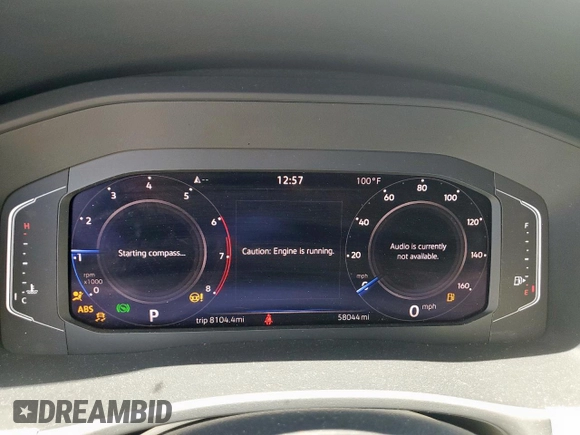 2022 Volkswagen Atlas SE with VIN 1V2WR2CA0NC527217, listed as a Copart auction lot 66227965 with 58,044 mi miles and Salvage title. Bid and sale history available at DreamBid. Image 9.