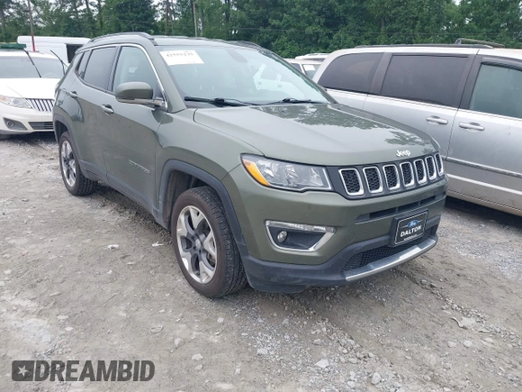 2020 Jeep Compass Limited with VIN 3C4NJDCB2LT127296, listed as a IAAI auction lot 42555235 with 105,259 mi miles and . Bid and sale history available at DreamBid. Image 1.