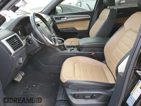 2021 Volkswagen Atlas SEL Premium R-Line with VIN 1V2FE2CA1MC205020, listed as a Copart auction lot 77742994 with 25,047 mi miles and Salvage title. Bid and sale history available at DreamBid. Image 7.