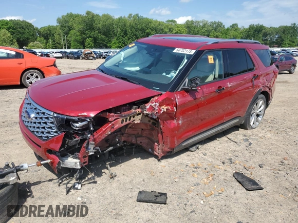 2022 Ford Explorer Platinum с VIN 1FM5K8HC9NGA75383, выставлен на аукционе Copart как лот 54702175 с пробегом 65 848 миль миль и Списание • Salvage title. История ставок и продаж доступна на DreamBid. Изображение 1.