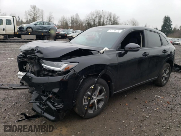 2024 Honda HR-V EX-L z VIN 3CZRZ2H79RM755906, wystawiony jako Copart lot #87858725 z przebiegiem 12 183 mil mil oraz Szkoda całkowita • Salvage title. Historia ofert i sprzedaży dostępna na DreamBid. Obrazek 1.