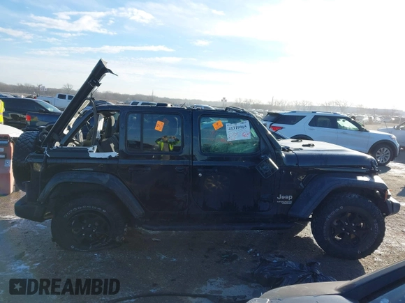 2020 Jeep Wrangler Unlimited Sport S с VIN 1C4HJXDG1LW237484, выставлен на аукционе IAAI как лот 41310965 с пробегом Не указан миль и . История ставок и продаж доступна на DreamBid. Изображение 13.
