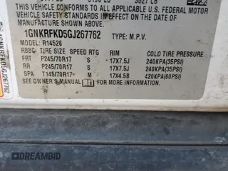 2016 Chevrolet Traverse LS with VIN 1GNKRFKD5GJ267762, listed as a Copart auction lot 88029005 with Not Provided miles and Salvage Title. Bid and sale history available at carsss.com. Image 13.