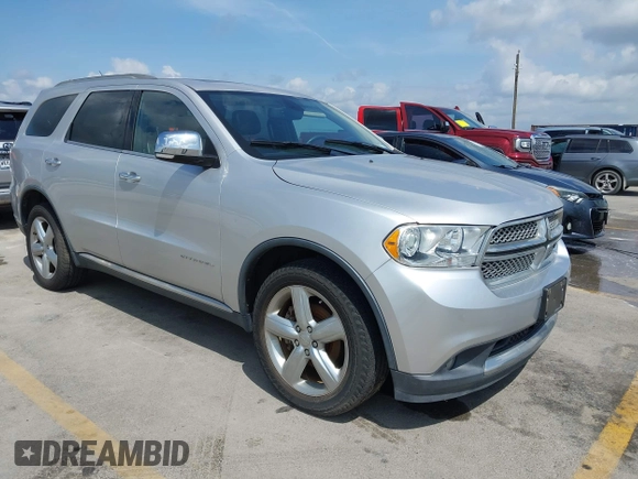 2013 Dodge Durango Citadel with VIN 1C4RDHEG0DC571833, listed as a IAAI auction lot 42736033 with 110,808 mi miles and . Bid and sale history available at DreamBid. Image 1.