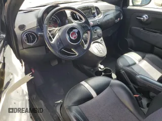 2017 FIAT 500e with VIN 3C3CFFGE5HT524117, listed as a Copart auction lot 58864585 with 65,393 mi miles and Salvage title. Bid and sale history available at DreamBid. Image 8.