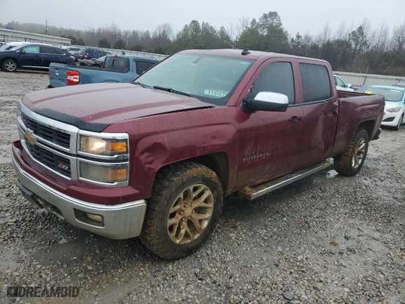 2014 Chevrolet Silverado 1500 LT with VIN 3GCUKREH7EG397000, listed as a Copart auction lot 44456235 with 228,486 mi miles and Salvage Title. Bid and sale history available at carsss.com. Image 1.