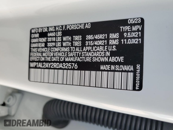 2024 Porsche Cayenne S with VIN WP1AL2AY2RDA32576, listed as a Copart auction lot 79030644 with 1,348 mi miles and Salvage title. Bid and sale history available at DreamBid. Image 14.