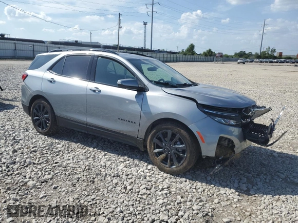 2023 Chevrolet Equinox RS with VIN 3GNAXWEG4PL254467, listed as a Copart auction lot 61818185 with 35,633 mi miles and Salvage title. Bid and sale history available at DreamBid. Image 4.