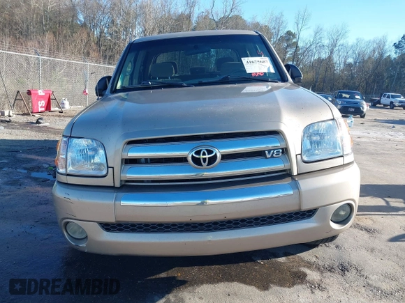 2004 Toyota Tundra SR5 with VIN 5TBET341X4S455886, listed as a IAAI auction lot 41675687 with 255,745 mi miles and . Bid and sale history available at DreamBid. Image 12.