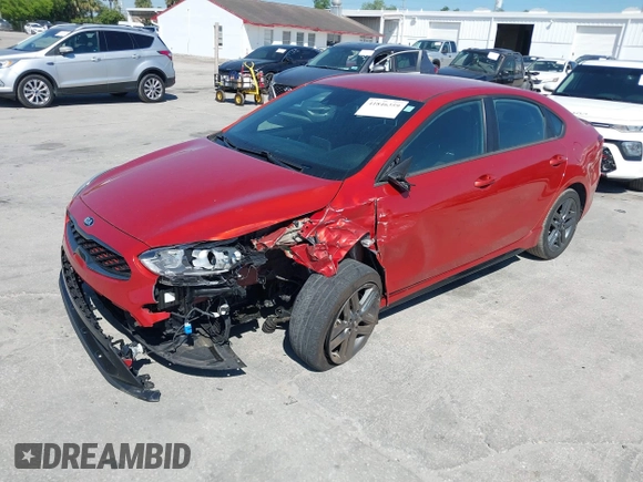 2021 Kia Forte GT-Line with VIN 3KPF34ADXME409193, listed as a IAAI auction lot 41846359 with 52,321 mi miles. Bid and sale history available at carsss.com. Image 2.