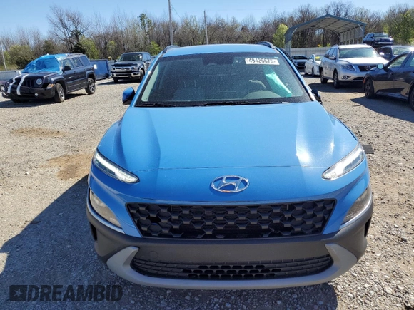 2022 Hyundai Kona SEL with VIN KM8K62AB9NU926167, listed as a Copart auction lot 49425675 with 14,743 mi miles and Salvage Title. Bid and sale history available at carsss.com. Image 5.