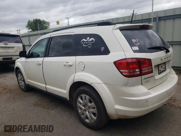 2020 Dodge Journey SE Value with VIN 3C4PDCAB6LT207097, listed as a Copart auction lot 51216705 with 140,724 mi miles and Salvage Title. Bid and sale history available at carsss.com. Image 2.