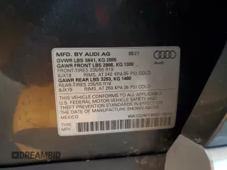 2021 Audi Q5 Premium z VIN WA1G2AFY4M2113014, wystawiony jako Copart lot #83477714 z przebiegiem 36 816 mil mil oraz Szkoda całkowita • Salvage title. Historia ofert i sprzedaży dostępna na DreamBid. Obrazek 13.