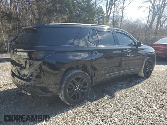 2020 Chevrolet Traverse Premier with VIN 1GNEVKKW3LJ259754, listed as a Copart auction lot 45527334 with 43,057 mi miles and Salvage Title. Bid and sale history available at carsss.com. Image 3.