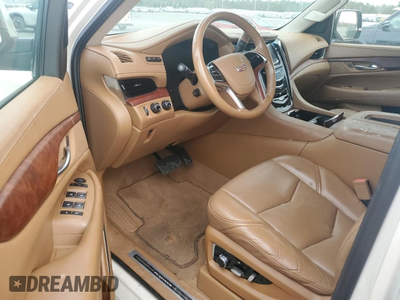 2015 Cadillac Escalade Platinum z VIN 1GYS4PKJ5FR574930, wystawiony jako Copart lot #74691204 z przebiegiem Nie podano mil oraz Szkoda całkowita • Salvage title. Historia ofert i sprzedaży dostępna na DreamBid. Obrazek 8.