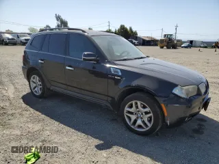 2007 BMW X3 3.0si with VIN WBXPC93477WF26437, listed as a Copart auction lot 52442765 with 202,387 mi miles and Clean Title. Bid and sale history available at carsss.com. Image 4.