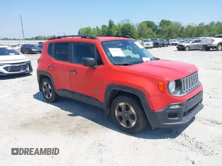 2017 Jeep Renegade Sport with VIN ZACCJAAH1HPE94654, listed as a IAAI auction lot 41971403 with 83,646 mi miles and . Bid and sale history available at DreamBid. Image 1.