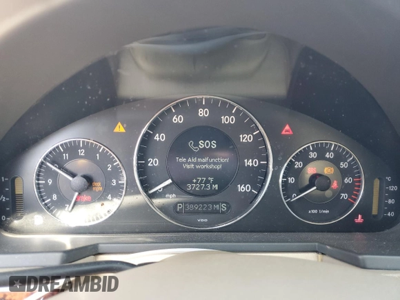 2003 Mercedes-Benz E-Class 3.2L with VIN WDBUF65J03X110125, listed as a Copart auction lot 70762014 with 389,223 mi miles and Clean Title. Bid and sale history available at carsss.com. Image 9.