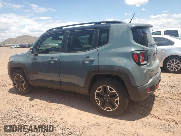 2016 Jeep Renegade Trailhawk with VIN ZACCJBCT6GPD25378, listed as a Copart auction lot 64984875 with 96,325 mi miles and Salvage title. Bid and sale history available at DreamBid. Image 2.