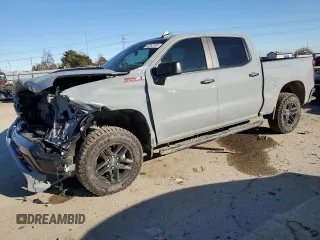 2024 Chevrolet Silverado 1500 Custom Trail Boss with VIN 3GCUDCED7RG321738, listed as a Copart auction lot 87263104 with 2,678 mi miles and Salvage Title. Bid and sale history available at carsss.com. Image 1.