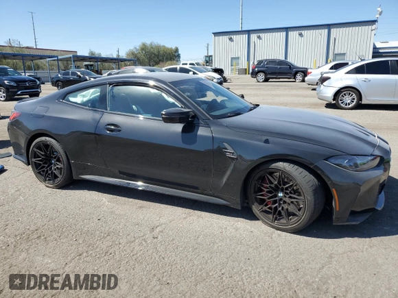 2021 BMW M4 with VIN WBS53AZ01MCG99595, listed as a Copart auction lot 71684364 with 12,848 mi miles and Salvage Title. Bid and sale history available at carsss.com. Image 4.